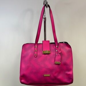 Trina Turk Pink Structured Tote | Gold-Tone Hardware